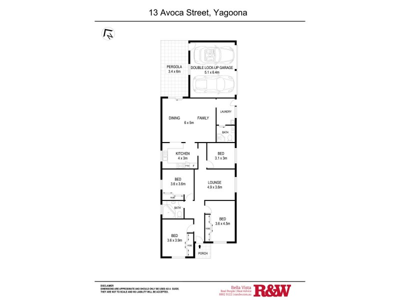 13 Avoca Street, Yagoona NSW 2199 Floorplan