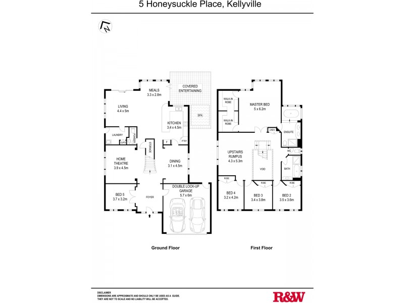 5 Honeysuckle Place, Kellyville NSW 2155 Floorplan