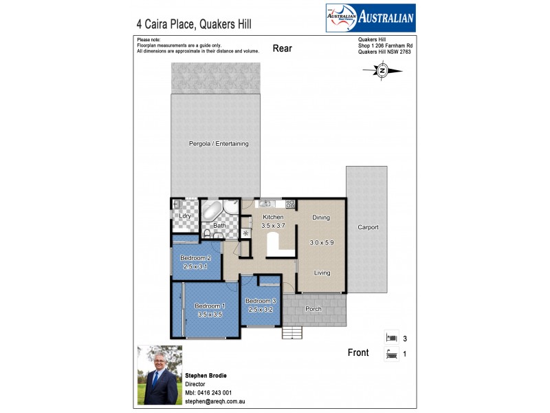 4 Caira Place, Quakers Hill NSW 2763 Floorplan
