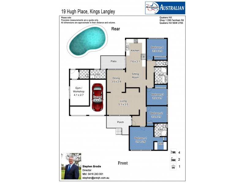 19 Hugh Place, Kings Langley NSW 2147 Floorplan
