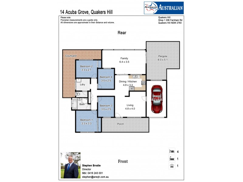 14 Acuba Grove, Quakers Hill NSW 2763 Floorplan