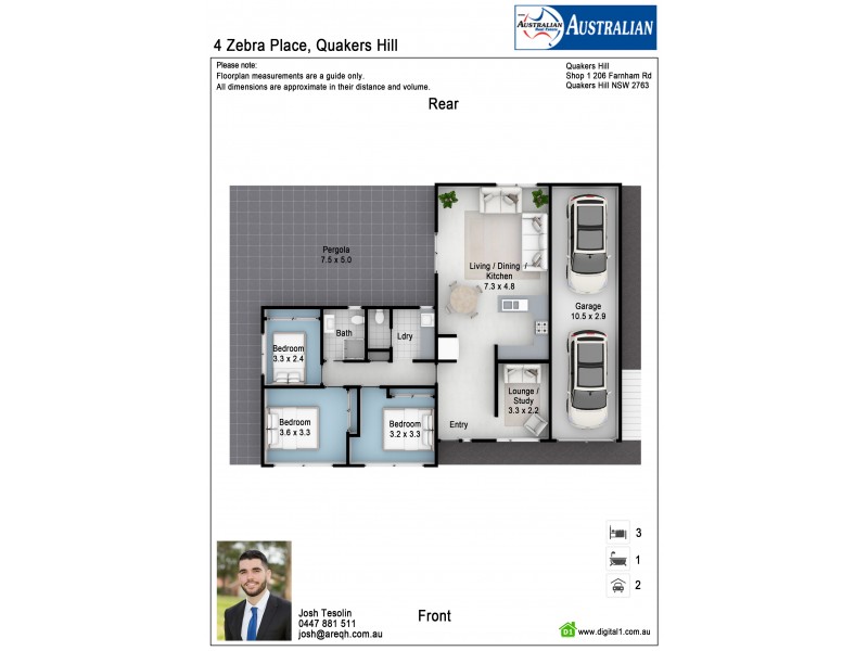 4 Zebra Place, Quakers Hill NSW 2763 Floorplan