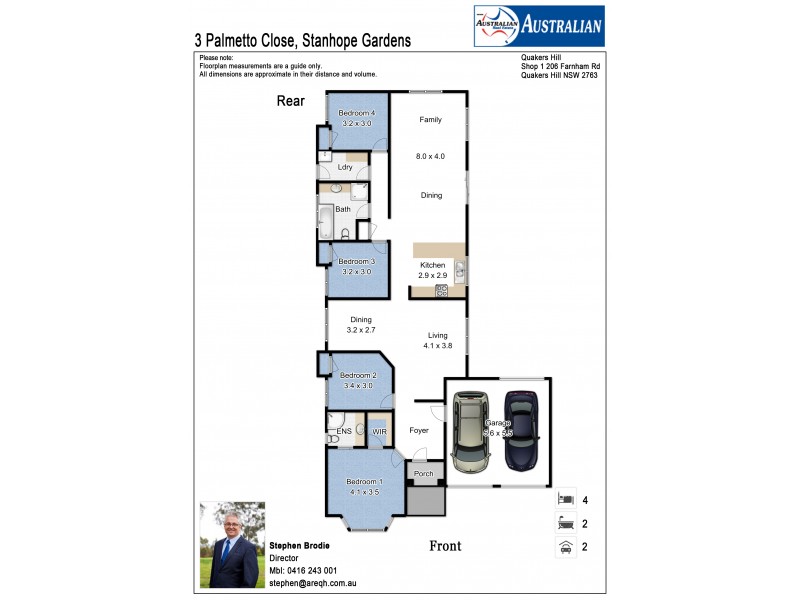 3 Palmetto Close, Stanhope Gardens NSW 2768 Floorplan