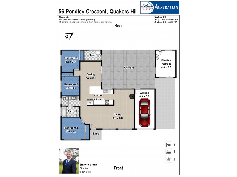 56 Pendley Crescent, Quakers Hill NSW 2763 Floorplan