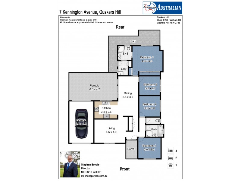 7 Kennington Avenue, Quakers Hill NSW 2763 Floorplan