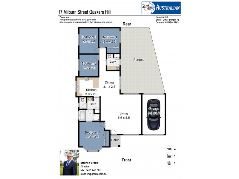 17 Milburn Street, Quakers Hill NSW 2763 Floorplan