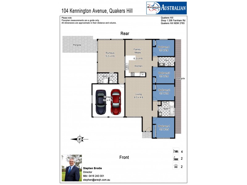 104 Kennington Avenue, Quakers Hill NSW 2763 Floorplan