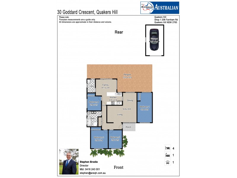 30 Goddard Crescent, Quakers Hill NSW 2763 Floorplan