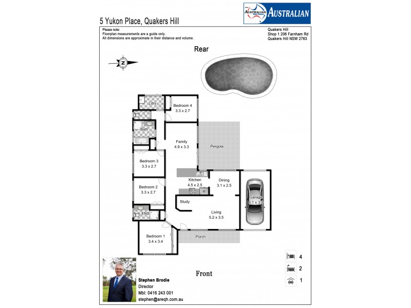 5 Yukon Place, Quakers Hill NSW 2763 Floorplan