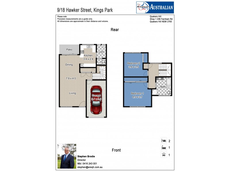 9/18 Hawker Street, Kings Park NSW 2148 Floorplan