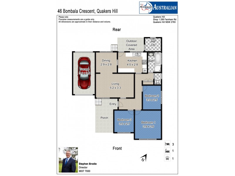 46 Bombala Crescent, Quakers Hill NSW 2763 Floorplan