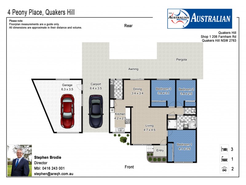 4 Peony Place, Quakers Hill NSW 2763 Floorplan