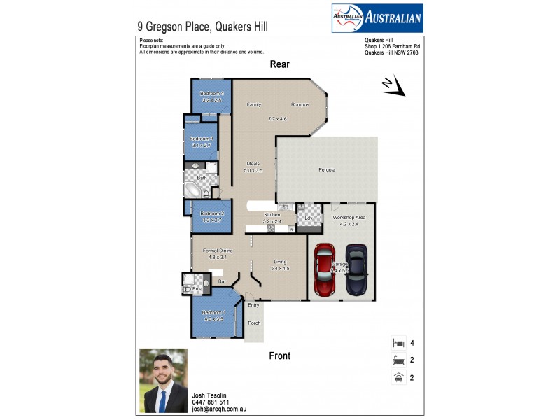 9 Gregson Place, Quakers Hill NSW 2763 Floorplan