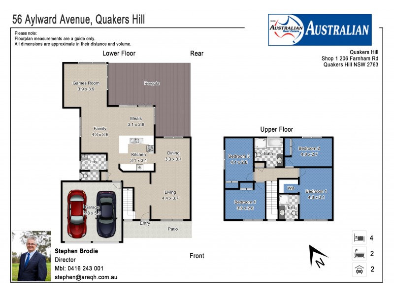 56 Aylward Avenue, Quakers Hill NSW 2763 Floorplan