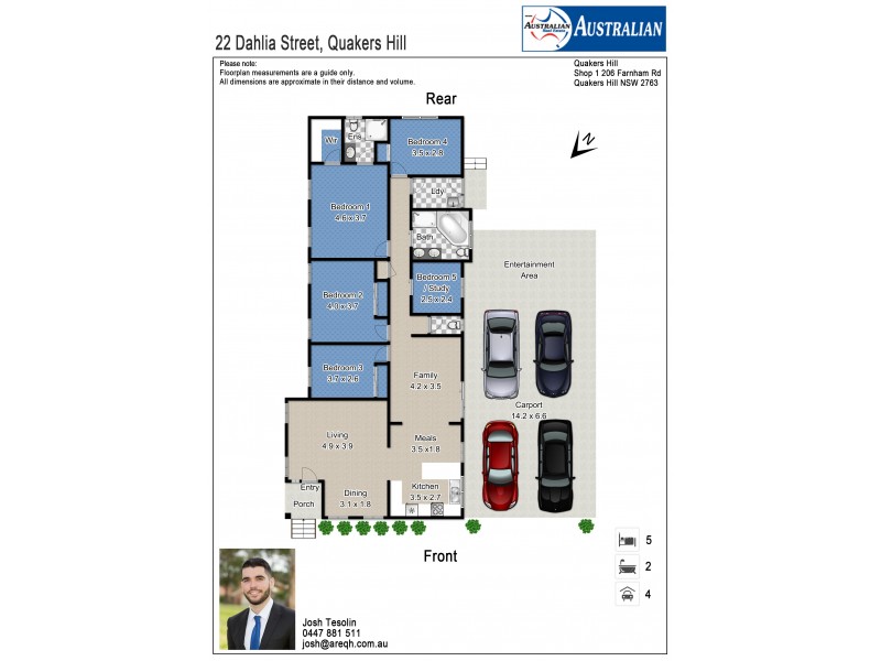 22 Dahlia Street, Quakers Hill NSW 2763 Floorplan