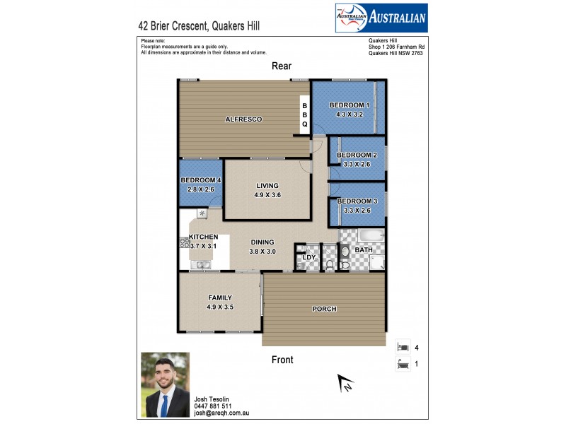 42 Brier Crescent, Quakers Hill NSW 2763 Floorplan