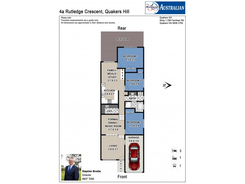 4a Rutledge Crescent, Quakers Hill NSW 2763 Floorplan
