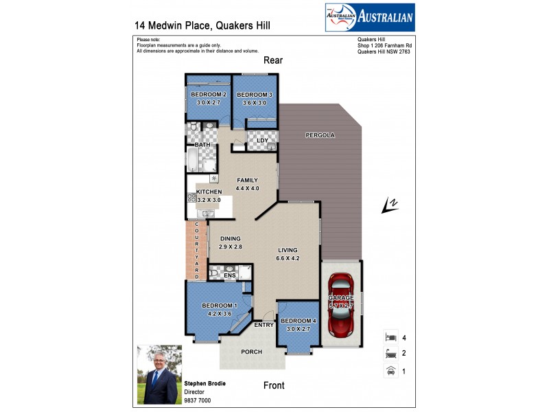 14 Medwin Place, Quakers Hill NSW 2763 Floorplan