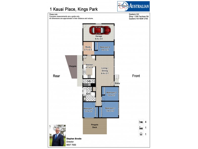1 Kauai Place, Kings Park NSW 2148 Floorplan