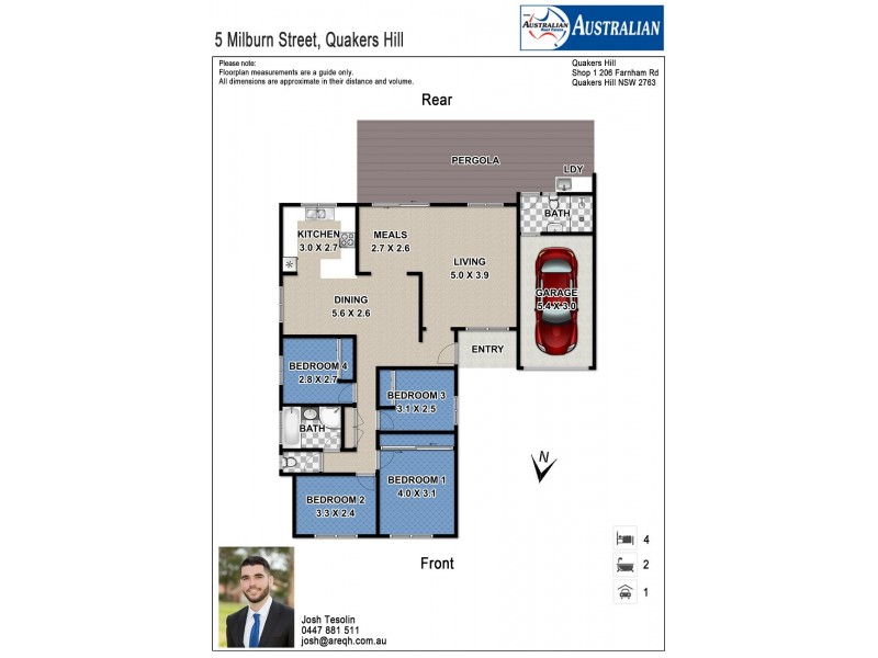 5 Milburn Street, Quakers Hill NSW 2763 Floorplan