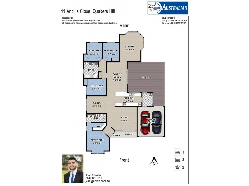 11 Ancilia Close, Quakers Hill NSW 2763 Floorplan