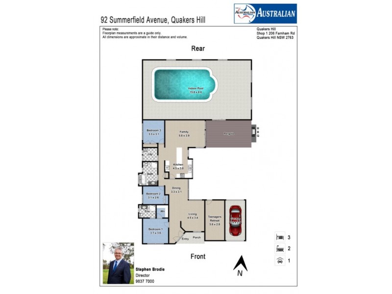 92 Summerfield Avenue, Quakers Hill NSW 2763 Floorplan