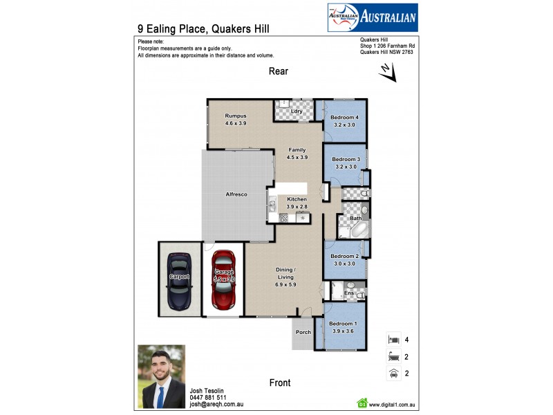 9 Ealing Place, Quakers Hill NSW 2763 Floorplan