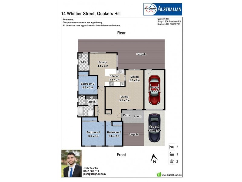 14 Whittier Street, Quakers Hill NSW 2763 Floorplan
