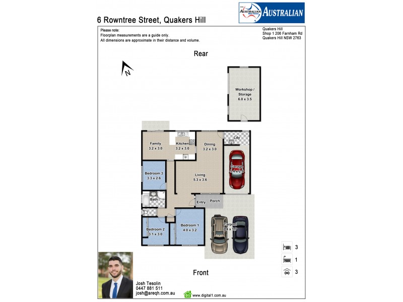 6 Rowntree Street, Quakers Hill NSW 2763 Floorplan