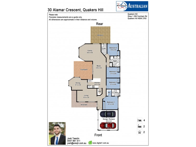 30 Alamar Crescent, Quakers Hill NSW 2763 Floorplan