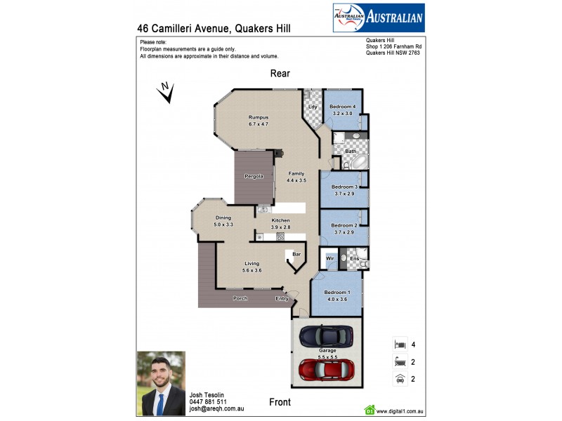 46 Camilleri Avenue, Quakers Hill NSW 2763 Floorplan