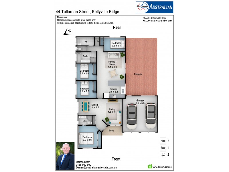 44 Tullaroan Street, Kellyville Ridge NSW 2155 Floorplan
