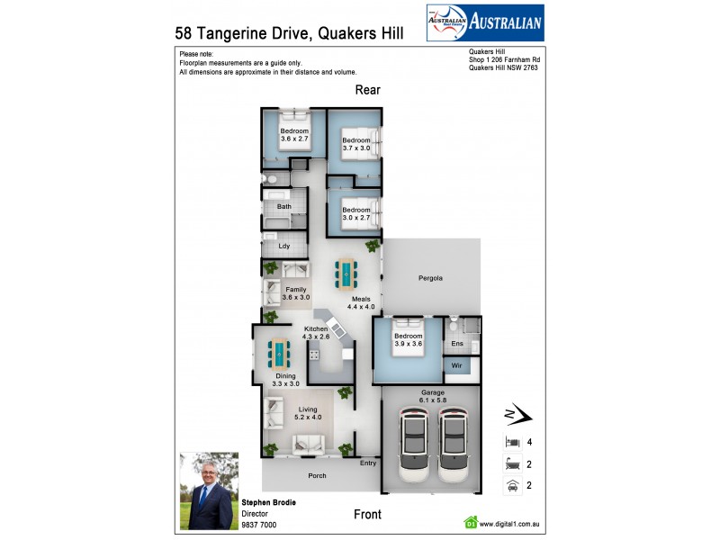 58 Tangerine Drive, Quakers Hill NSW 2763 Floorplan