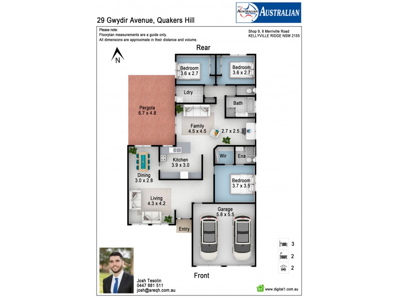 29 Gwydir Avenue, Quakers Hill NSW 2763 Floorplan