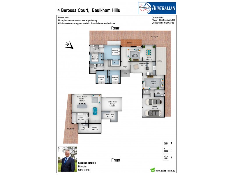 4 Barossa Court, Baulkham Hills NSW 2153 Floorplan