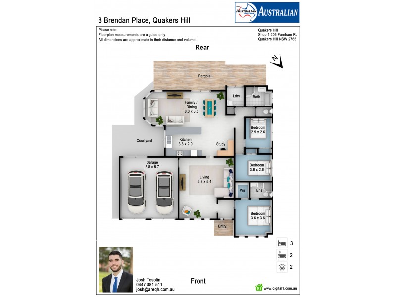 8 Brendan Place, Quakers Hill NSW 2763 Floorplan