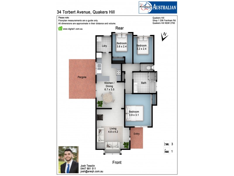 34 Torbert Avenue, Quakers Hill NSW 2763 Floorplan