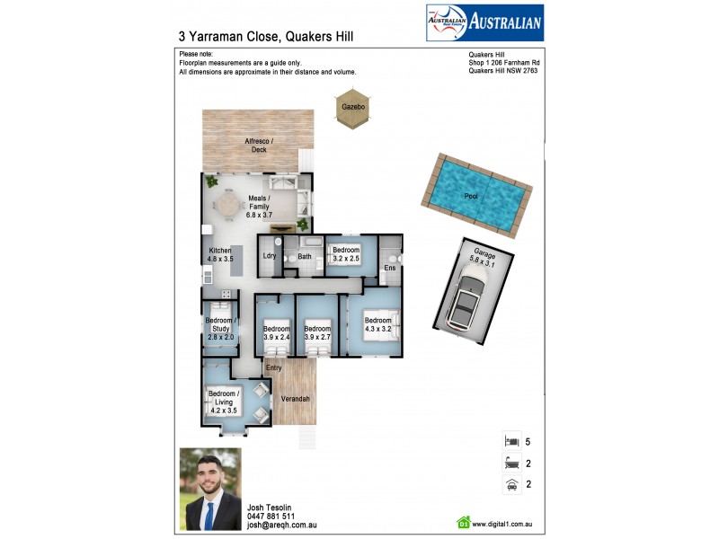 3 Yarraman Close, Quakers Hill NSW 2763 Floorplan