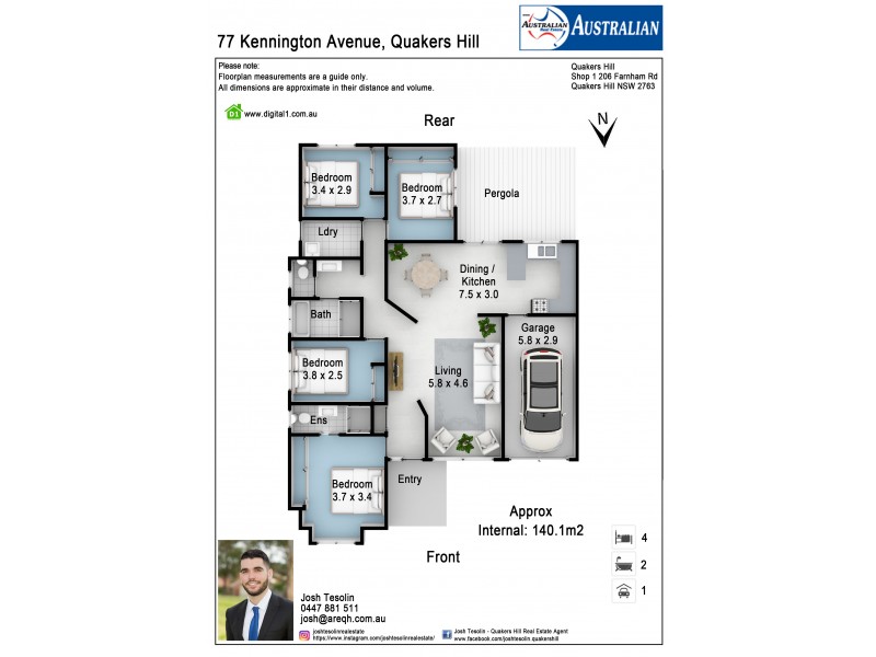 77 Kennington Avenue, Quakers Hill NSW 2763 Floorplan