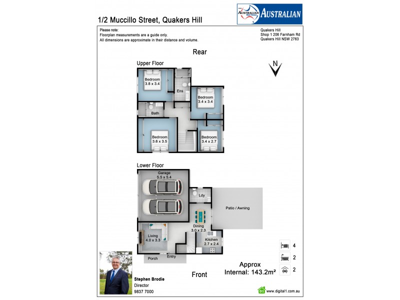 1/2 Muccillo Street, Quakers Hill NSW 2763 Floorplan