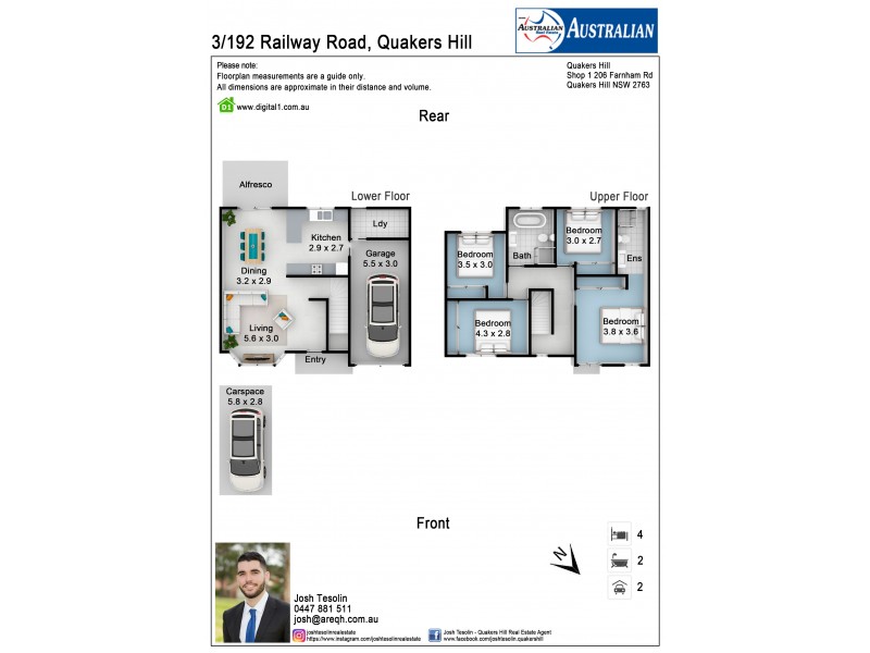 3/192 Railway Road, Quakers Hill NSW 2763 Floorplan