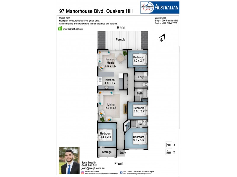 97 Manorhouse Blvd, Quakers Hill NSW 2763 Floorplan