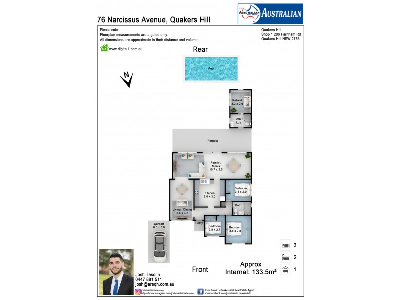 76  Narcissus Avenue, Quakers Hill NSW 2763 Floorplan