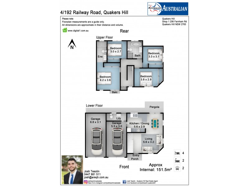 4/192 Railway Road, Quakers Hill NSW 2763 Floorplan