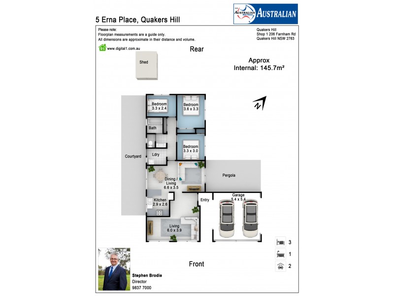5 Erna Place, Quakers Hill NSW 2763 Floorplan