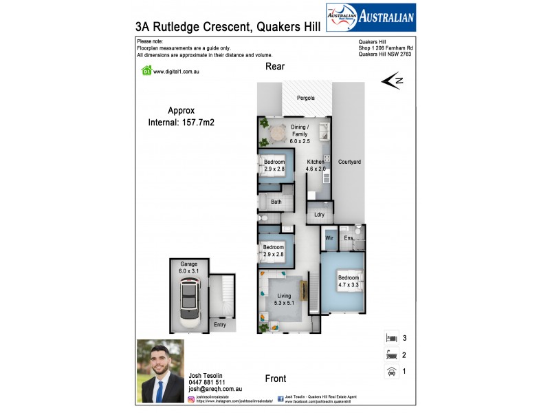 3a Rutledge Crescent, Quakers Hill NSW 2763 Floorplan