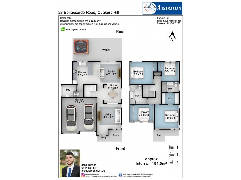 23 Bonaccordo Road, Quakers Hill NSW 2763 Floorplan