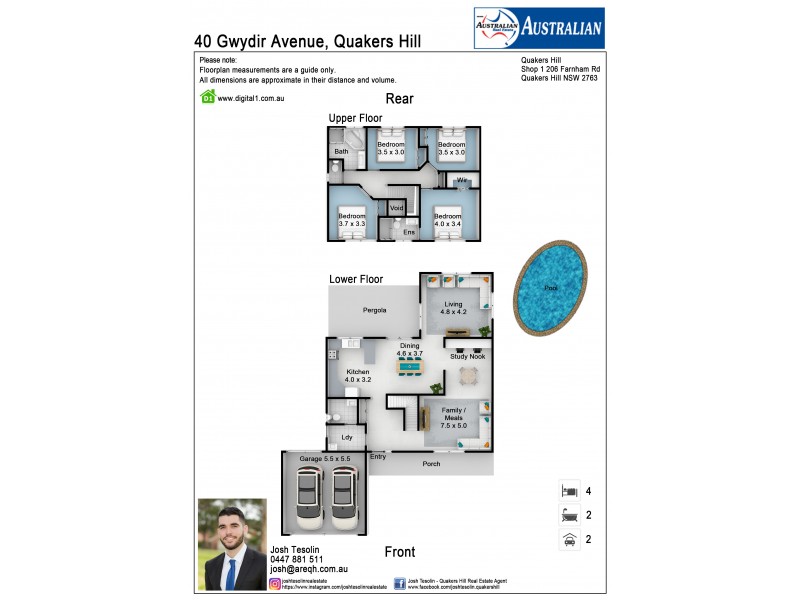 40 Gwydir Avenue, Quakers Hill NSW 2763 Floorplan