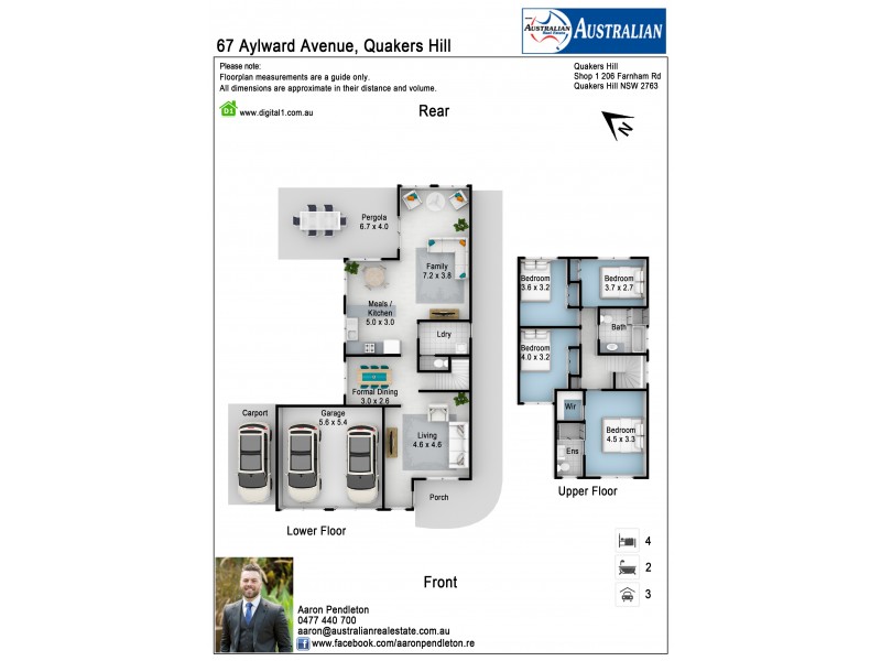 67 Aylward Avenue, Quakers Hill NSW 2763 Floorplan