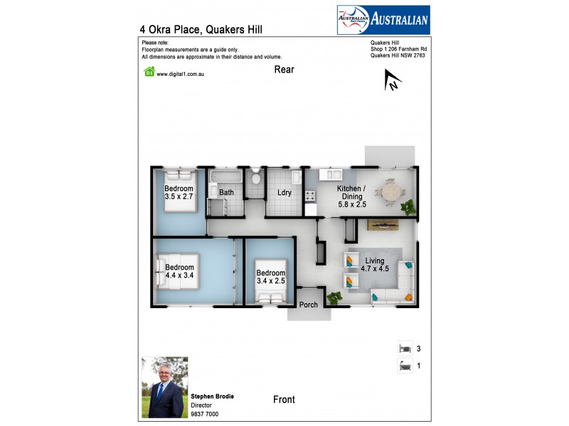 4 Okra Place, Quakers Hill NSW 2763 Floorplan